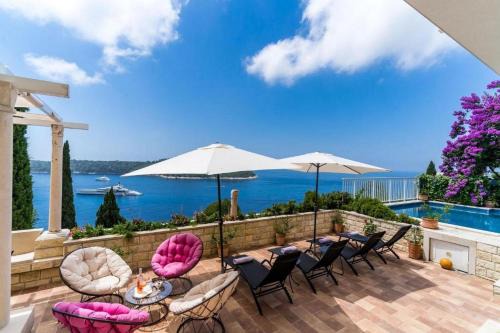 Dubrovnik Villa | Antique Pearl of Dubrovnik Villa,Panoramic&Sea view with Pool