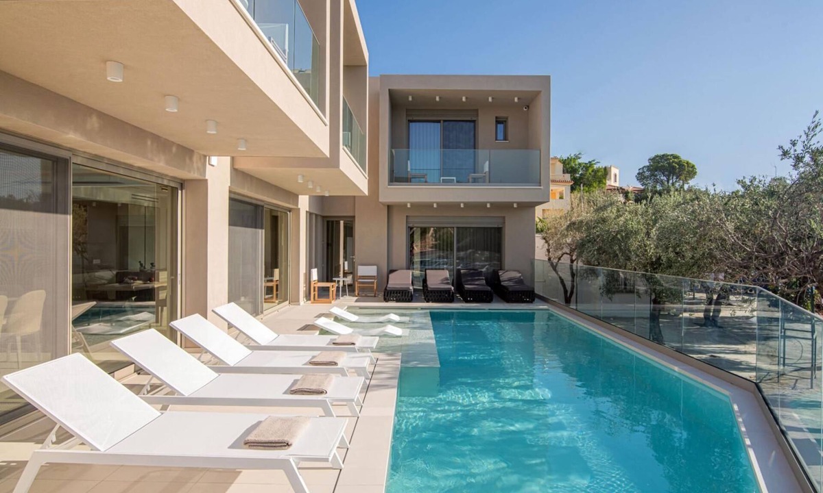 Ammoudara Villa | Beachfront Villa Dedicated Beach Space Heated Pool
