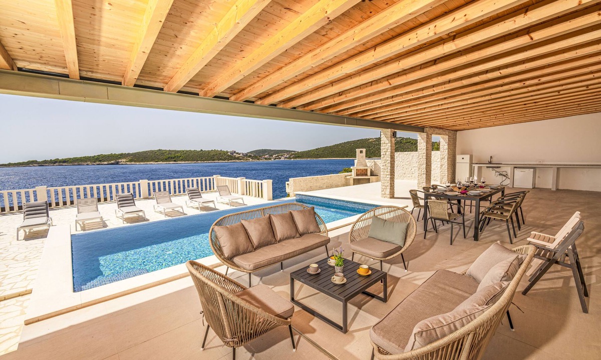 Sevid Villa | Beachfront Villa, 28 sqm Heated Infinity Pool, Open Sea Sunset Views