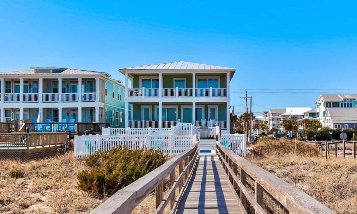 Carolina Beach House | Hakuna Matata-Oceanfront-Huge Living Area-Pool-Elevator