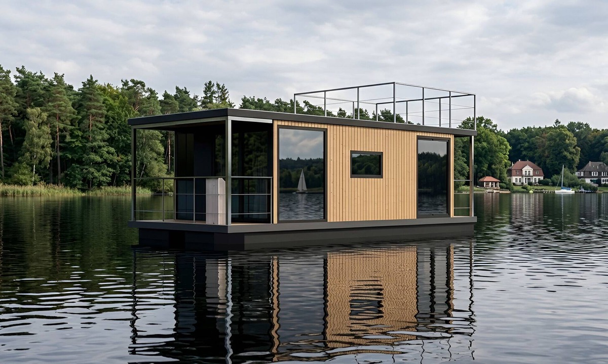 Lindow Boat Rental | leise los houseboats: Modern electric houseboat with sauna