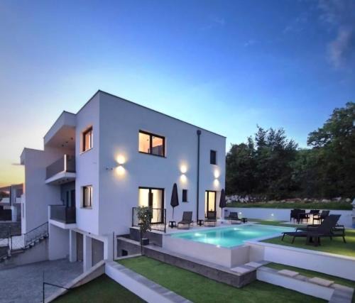 Kostrena Villa | Lux Villa Dijana - Privat Infinity Pool-Jacuzzi-Sea view