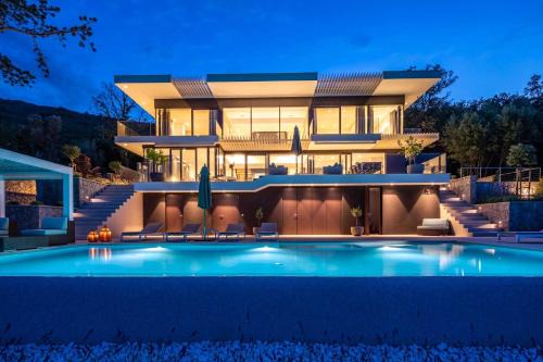 Medveja Villa | Stunning Kvarner Villa 5 Bedrooms Villa Aura Caesar Stunning Sea Views