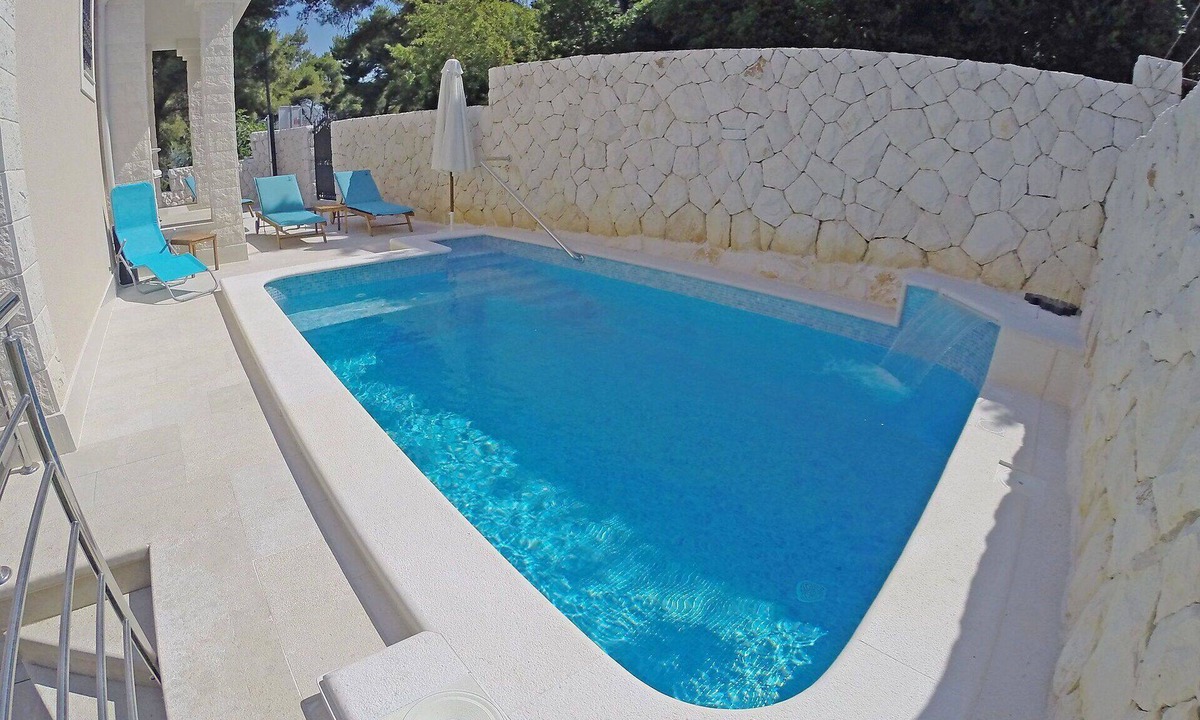 Okrug Donji House | Stunning private villa for 10 guests with A/C, private pool, hot tub, WIFI, TV and terrace