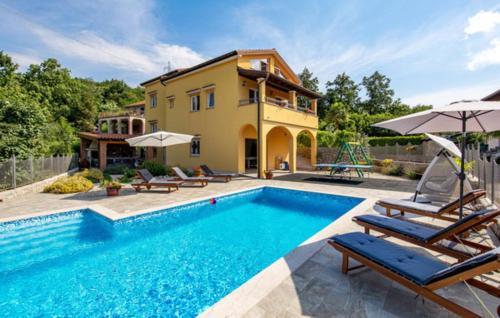 Veprinac Villa | Villa Ivetta for 10 people near Opatija with sea view & children playground