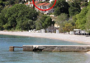Room with terrace and sea view Medveja, Opatija (S-7720-a)