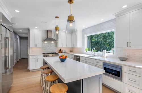 Sag Harbor House | Coastal-style home with open-floor plan, ample natural light, blocks away.