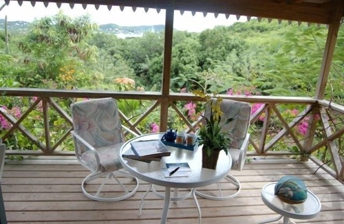 Falmouth Harbour Apartment | Delightful Garden Hideaway with Lovely Views Over the Bay