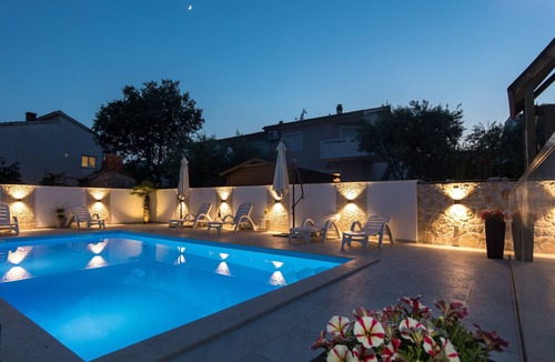 Krk Apartment | Family-friendly apartment LiJan °3 with heated salt water pool and sea view