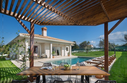 Labin Villa | Family villa, large pool with shallow end, fully private with vegetable garden.