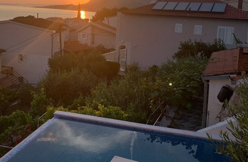 Tice Apartment | Luxury apt with pool, 3 balconies, terrace and sea view