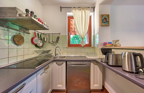 Krnica House | Modern house in a quiet location with a fenced garden, porch and private pool