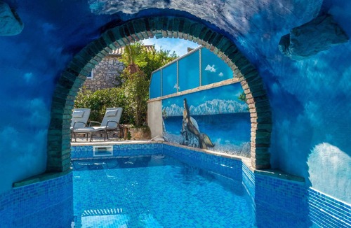 Polje Villa | Rustic stone house Villa Dunatić with a private pool