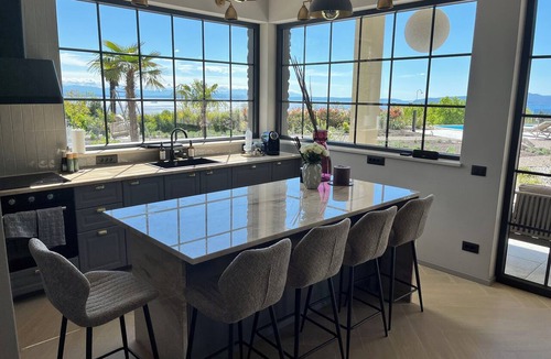 Poljane Villa | St.Hedonist: New Unique Stone Villa with Seaview, Pool, Garden Grill and Parking
