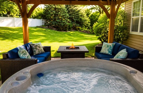 Maple Grove House | Stunning 5 BR, 2 King Bed, 2 Garage, 4 BTH Family Friendly Home with Hot Tub