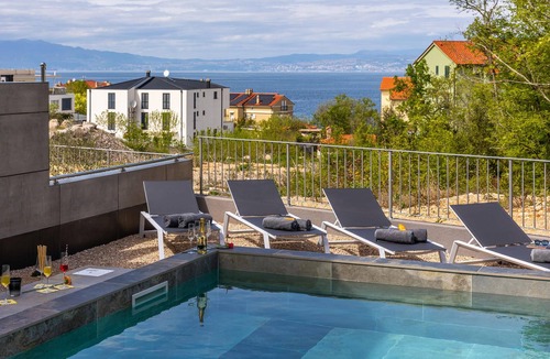 Zidarici House | Stunning home in Malinska with private swimming pool, can be inside or outside