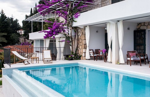 Mlini Apartment | Villa Mirjana - Standard Studio Apartment with Terrace and Sea View (Lavanda)