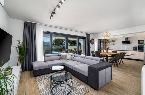 Blato na Cetini Villa | Villa Neda - modern and comfortable accommodation with a Heated pool with massage, Whirlpool, Infrared Sauna, view of Cetina, and natural environment of the Omiš hinterland