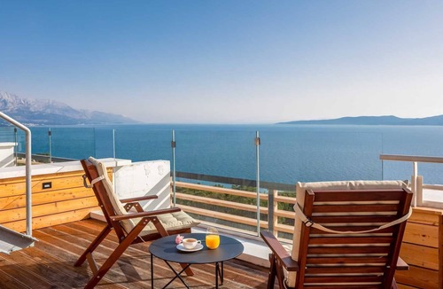 Marusici Villa | Villa Safira - modern villa with heated pool, gym, sauna, jacuzzi and sea views by MyWaycation
