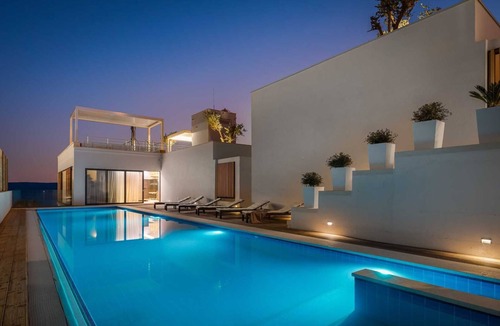 Marusici Villa | Villa Safira - modern villa with heated pool, gym, sauna, jacuzzi and sea views by MyWaycation