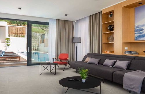 Marusici Villa | Villa Safira - modern villa with heated pool, gym, sauna, jacuzzi and sea views by MyWaycation