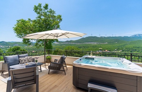 Blato na Cetini Villa | Villa Stella with 32 sqm private heated pool, Jacuzzi, Sauna, Media room, 3 bedrooms, 6+2 pax