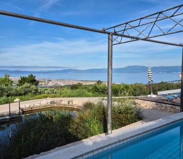 Smrika Apartment | Villa Suzi - Family Farm Stay with Donkeys, Pool and Sea View near Rijeka