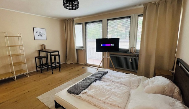 1-room apartment near Sanaklinikum balcony Netflix
