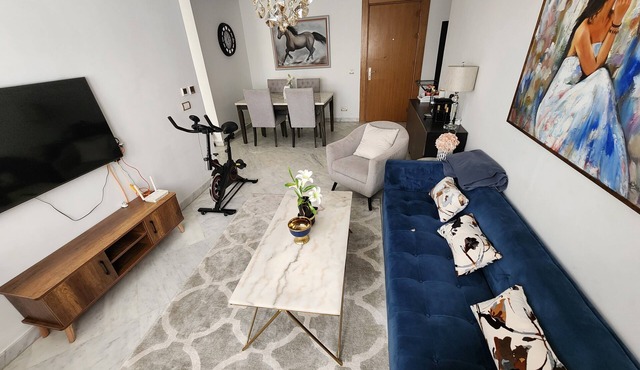 2-bedrooms apartment in Casablanca within 5 min walking distance from the beach.
