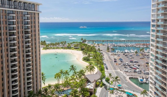 26 FREE Parking Ocean Front 2br-Waikiki Ala Moana