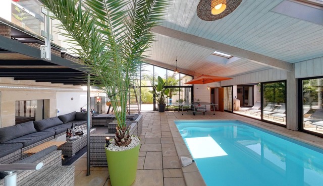 4 star villa with sea view, islands, natural area, private heated pool, spa