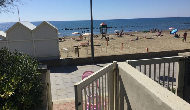 A 5 meters from the beach