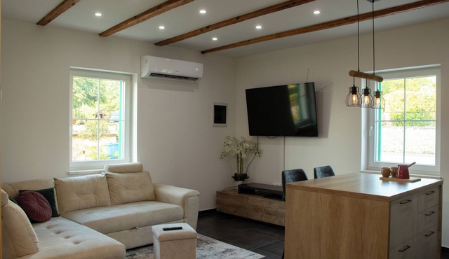 A unique house on a great location in a quiet village close to the seaside.