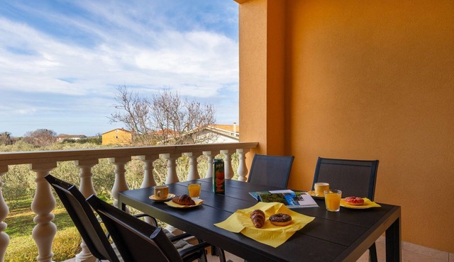 Affordable apartment with stylish interior, baby crib, playground