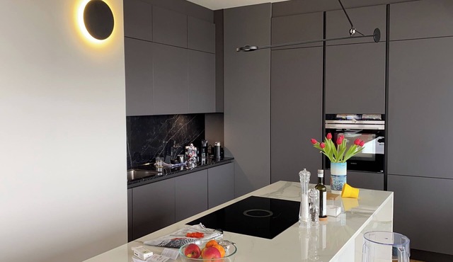 Architectural Digest-worthy flat with stellar view