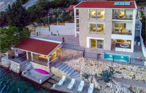 Beach Front Home In Klek With Sauna