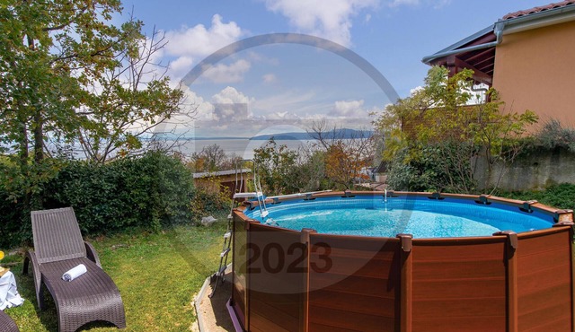 Beautiful home in Medveja with house sea view