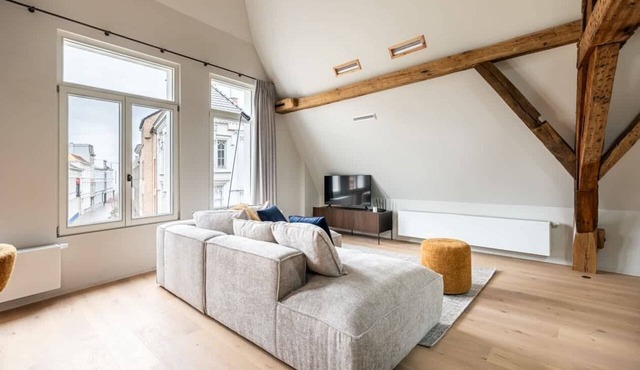 Bright loft w/beams & mezzanine