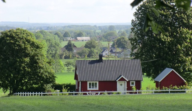 Charming red cottage on the Swedish countryside, near Båstad.
