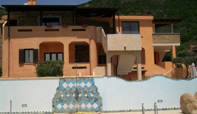 CHIA house villa stunning sea view terrace, swimming pool, wi fi free