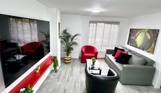 Cozy modern apartment on headboard