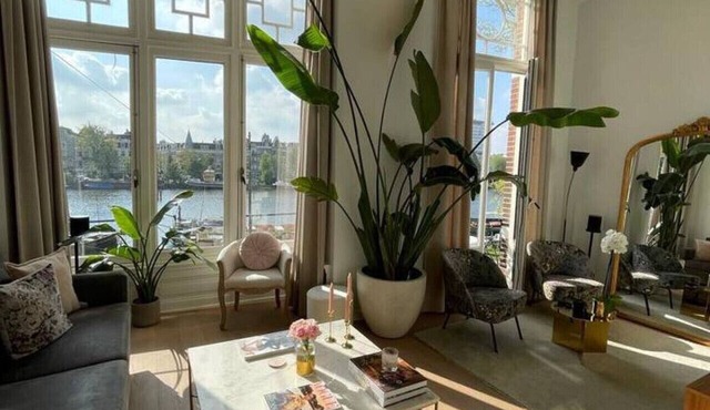 Elegant 2-Bedroom Apartment with Amstel River Views | Central Amsterdam Retreat