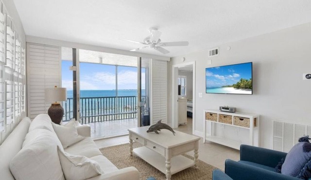 Estero Island Beach Villa 601 | Gulf views, Balcony, Oceanfront Pool and Beach A