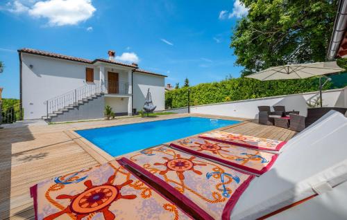 Gorgeous Home In Pazin With Private Swimming Pool, Can Be Inside Or Outside