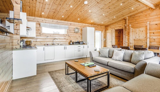 Luxurious and contemporary Finnish log lodge.