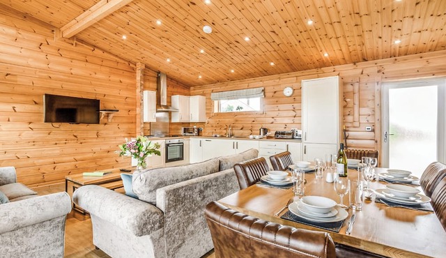 Luxurious and contemporary Finnish log lodge.