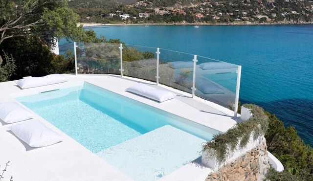 Luxurious Seafront Villa With Pool and Private Rocky Beach