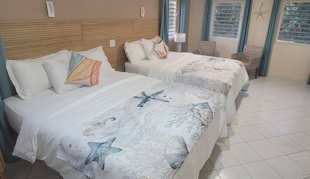 Luxury 1-bedroom/2 Queens off beautiful Meads Bay with WiFi, AC