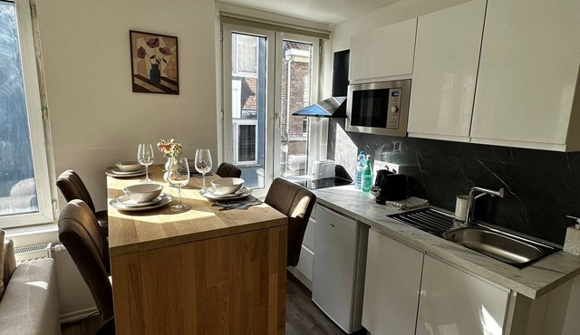 Modern 1BR plus LR Apt Near Gravensteen
