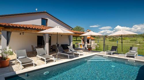 Modern villa Bibali Istra with pool in Buje